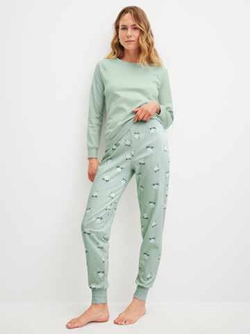 Pantaloncini da pigiama 'Favourites Cats' di CALIDA in verde
