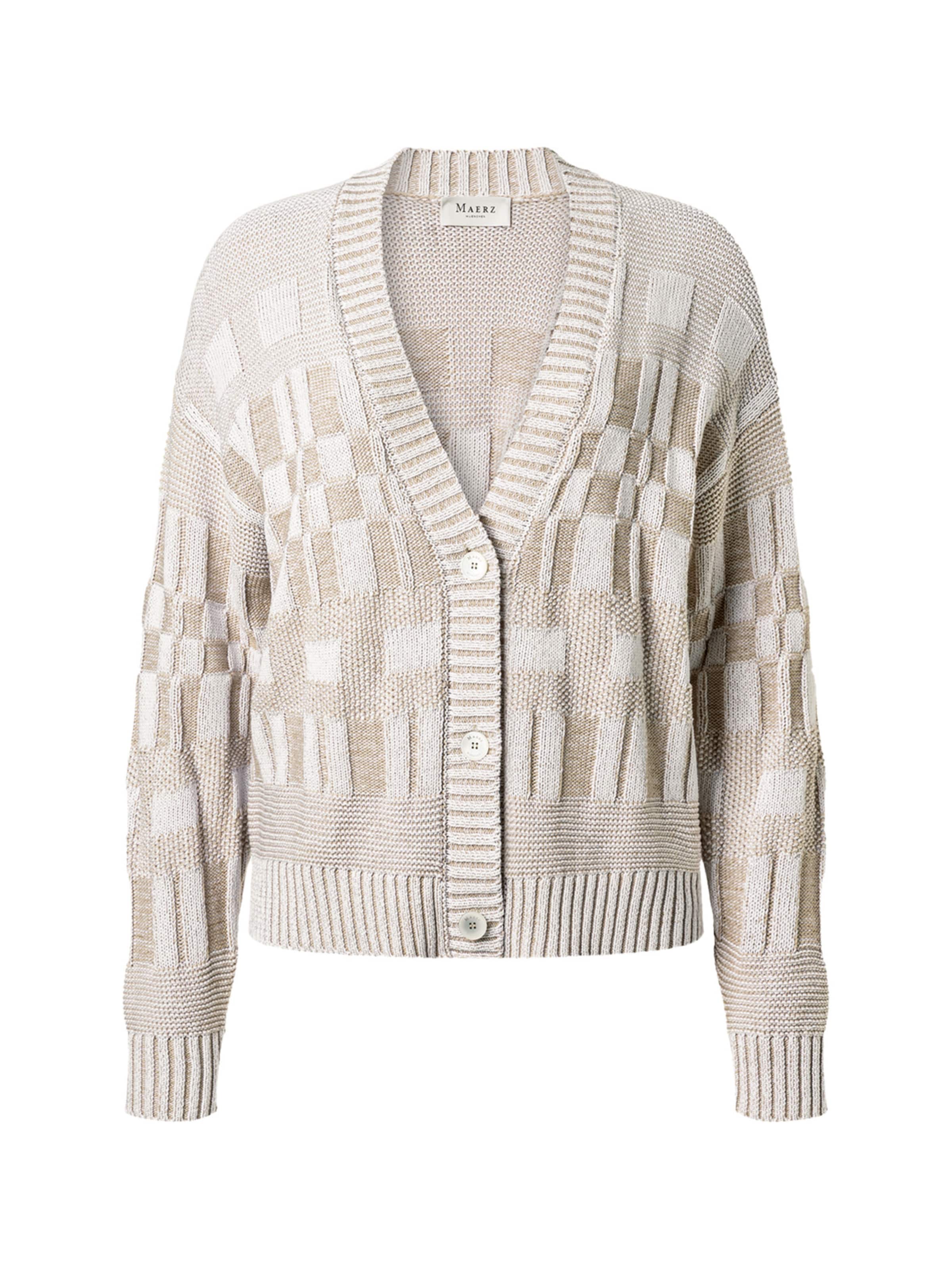 MAERZ Muenchen Strickjacke ' 230101 ' in Beige: Vorderseite