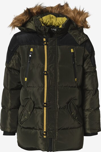 HULABALU Jacke in braun / gelb / dunkelgrün / schwarz, Produktansicht
