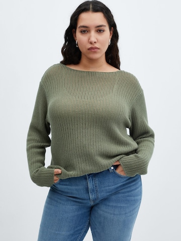 MANGO Pullover 'KENIA' i grøn