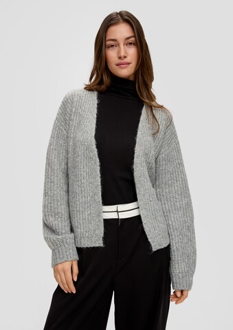 QS Knit Cardigan in Grey: front