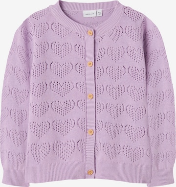 Cardigan NAME IT en violet : devant