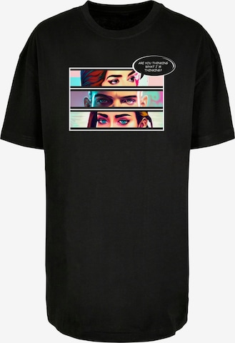 Merchcode Shirt 'Thinking Comic' in Black: front
