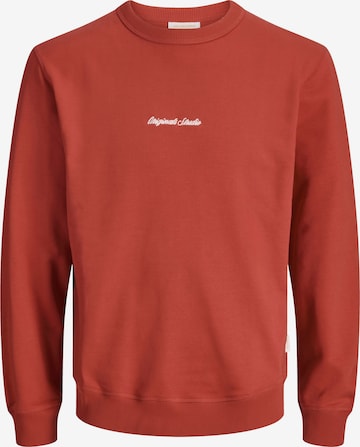 JACK & JONES Sweatshirt 'JORNorrebro' in Red: front