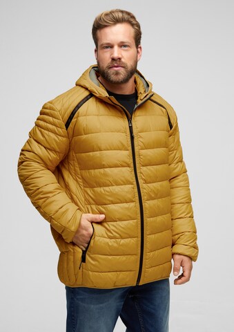 s.Oliver Men Big Sizes Between-Season Jacket in Yellow: front