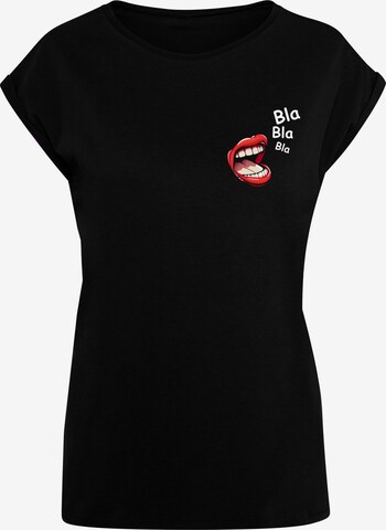 Merchcode Shirt 'Bla Bla Bla Comic' in Zwart: voorkant
