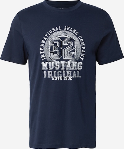 Marškinėliai 'Austin' iš MUSTANG, spalva – tamsiai mėlyna / balta, Prekių apžvalga