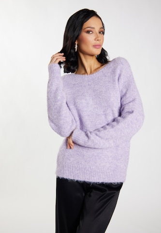 faina - Pullover 'Caspio' em roxo: frente