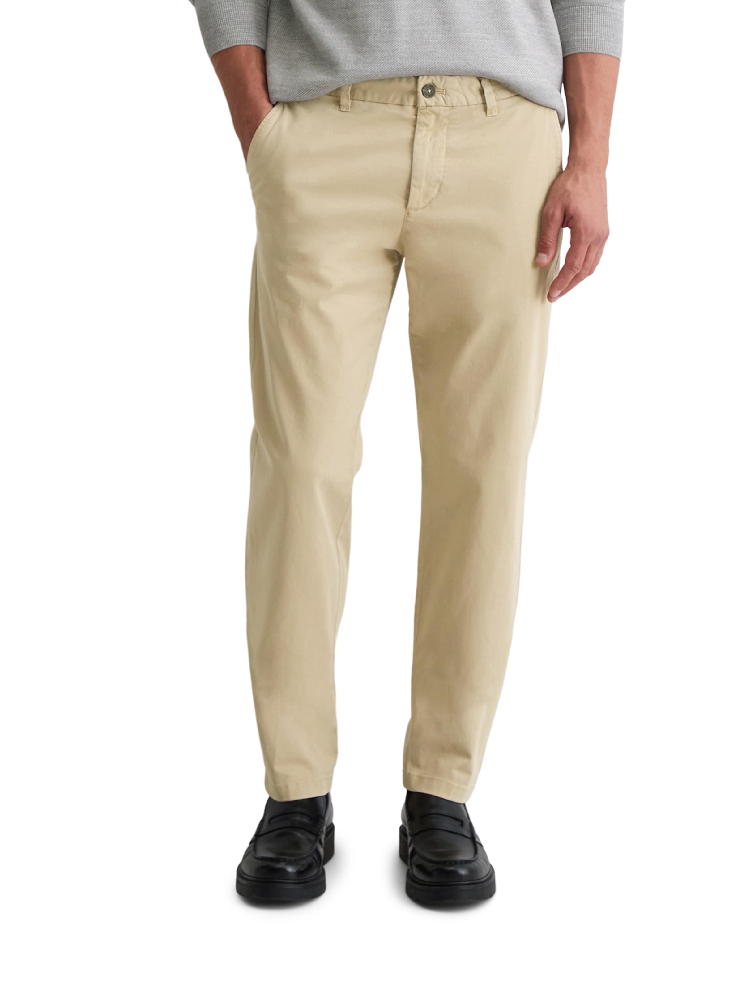 Marc O'Polo Tapered Chino trousers 'Osby' in Beige: front