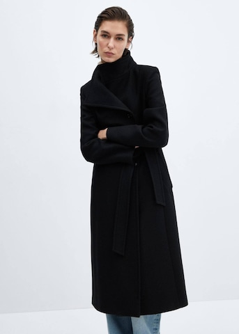 MANGO Between-Seasons Coat 'Sirenita' in Black