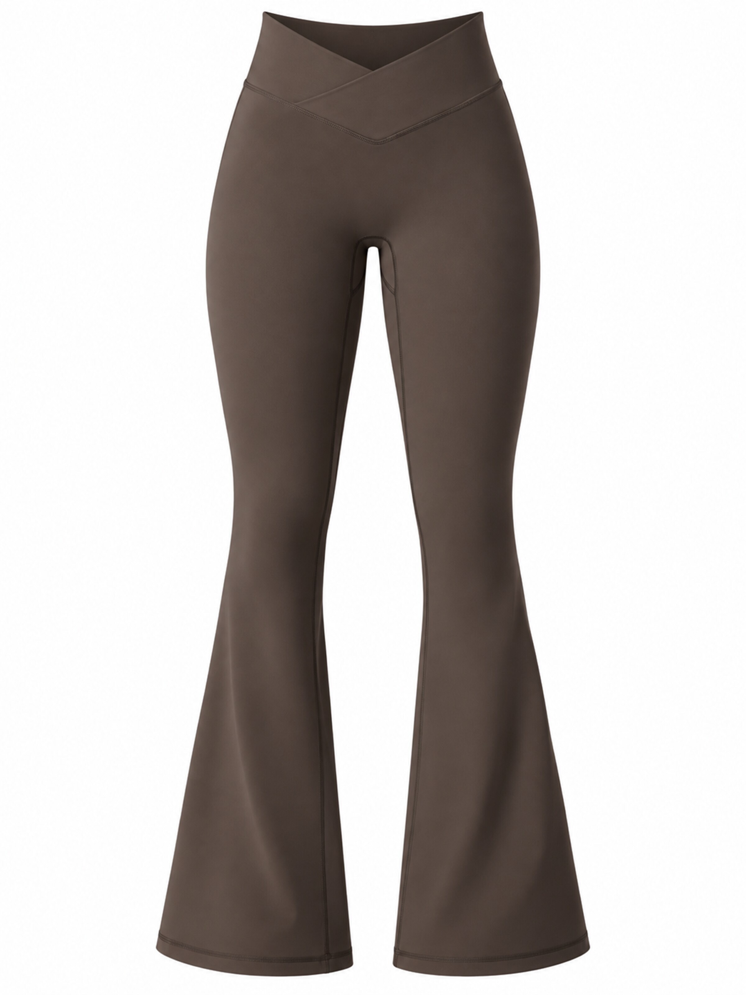 ZAAYO Flared Sporthose 'Women's High Waisted Flare Yoga Leggings'‌‌ in Braun: Vorderseite