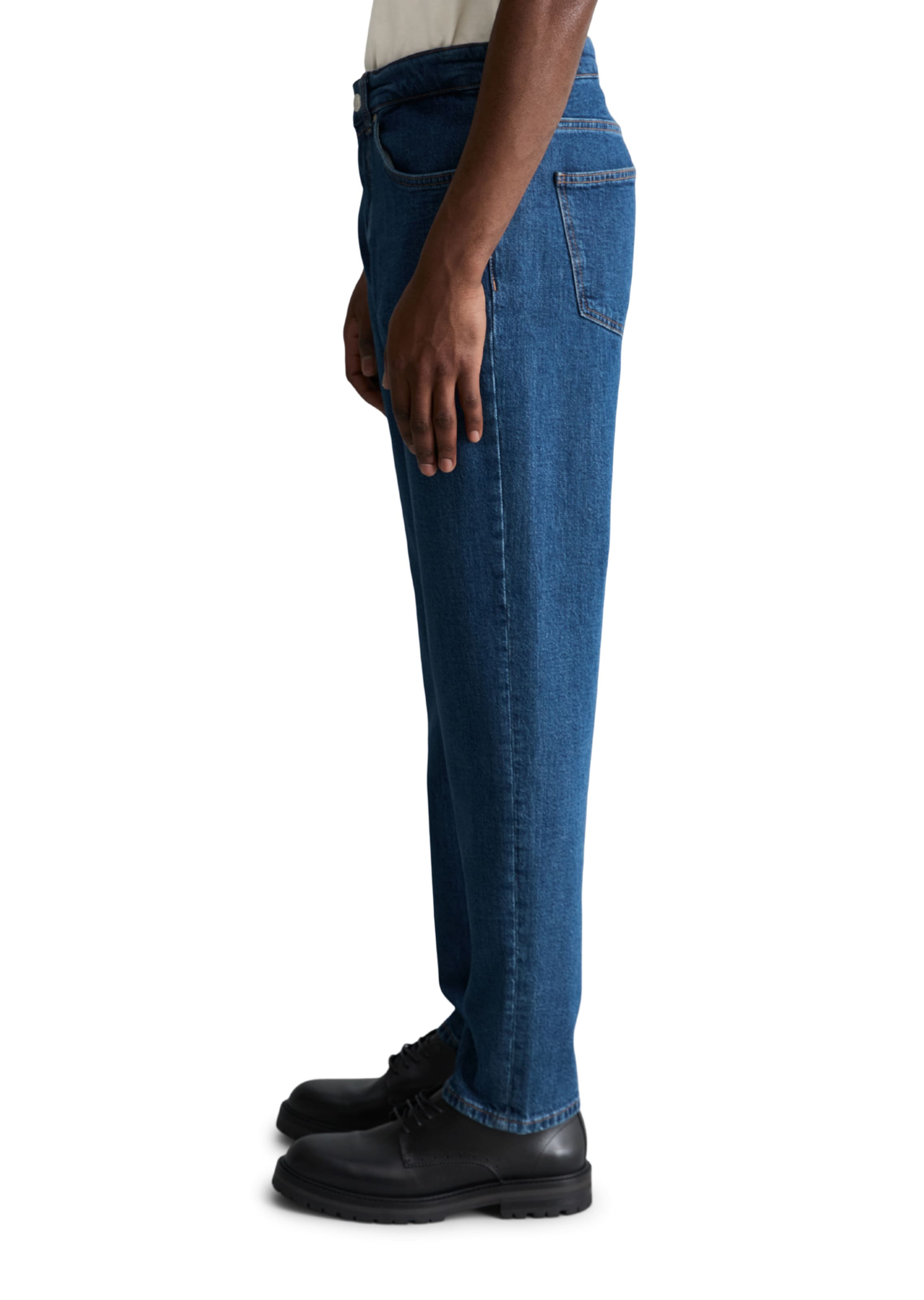 Marc O'Polo DENIM Tapered Jeans 'Linus' in Blauw