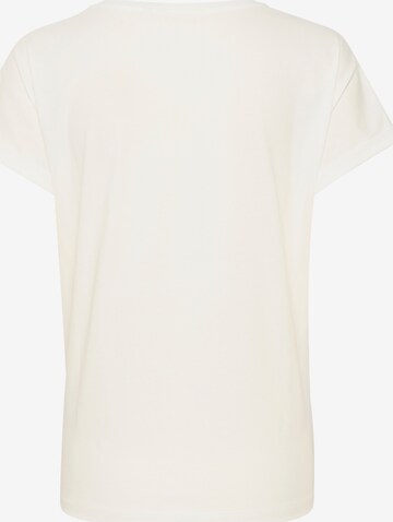 Cream T-shirt 'Irma' i vit