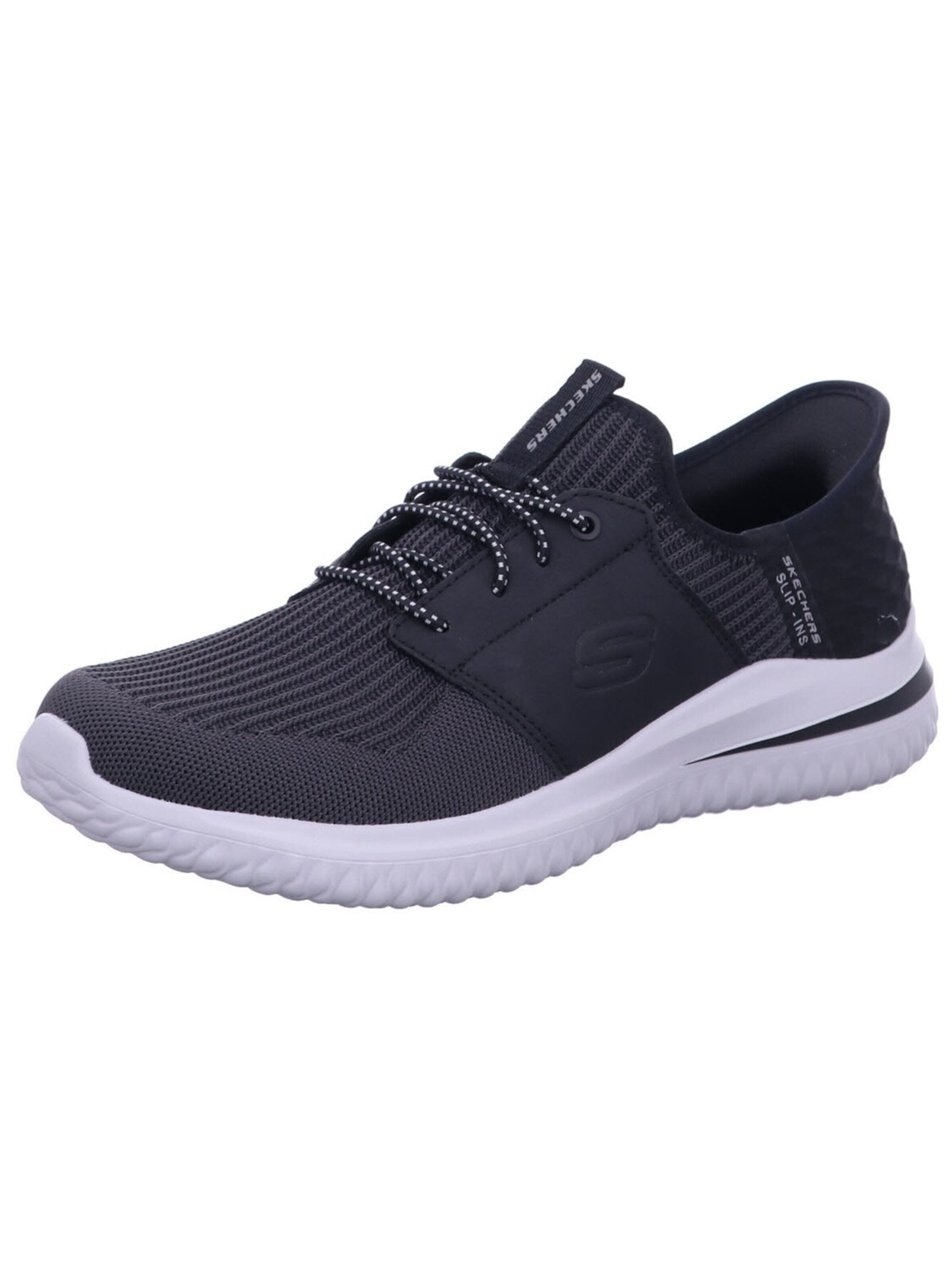 SKECHERS Hausschuh 'Slipper Herren 210650 BLK Leder-Mix in schwarz'‌‌‌‌‌‌‌‌‌‌ in Schwarz: Vorderseite