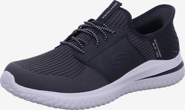 Pantoufle 'Slipper Herren 210650 BLK Leder-Mix in schwarz' SKECHERS en noir : devant