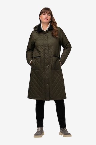 Ulla Popken Between-Seasons Coat in Green