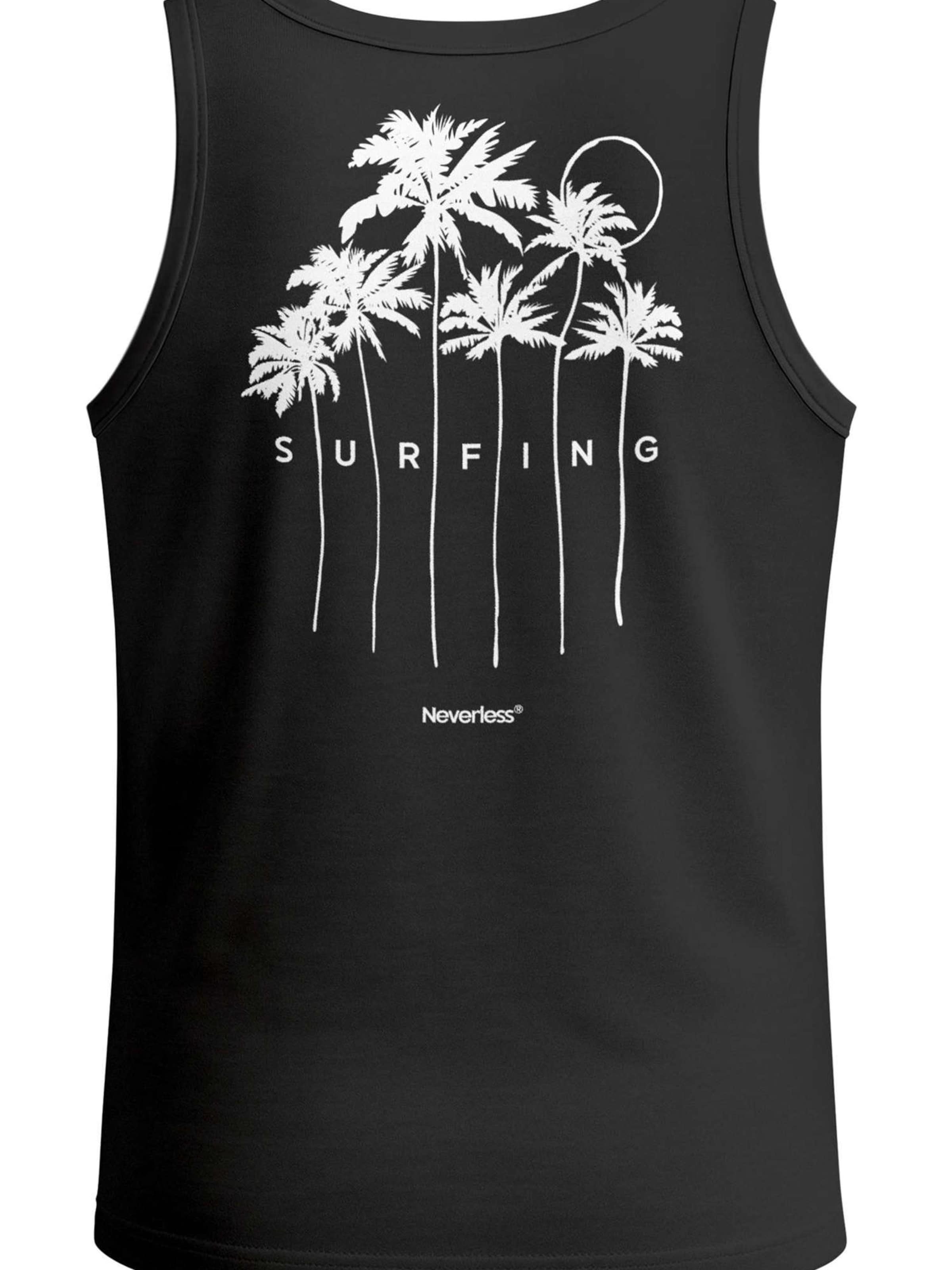 Neverless Shirt 'Palms Surfing'‌‌‌‌‌‌ in Schwarz