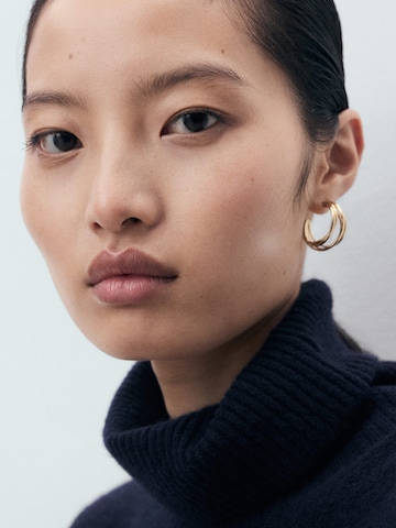 MANGO Gebreide jurk 'TALDOTEC' in Blauw