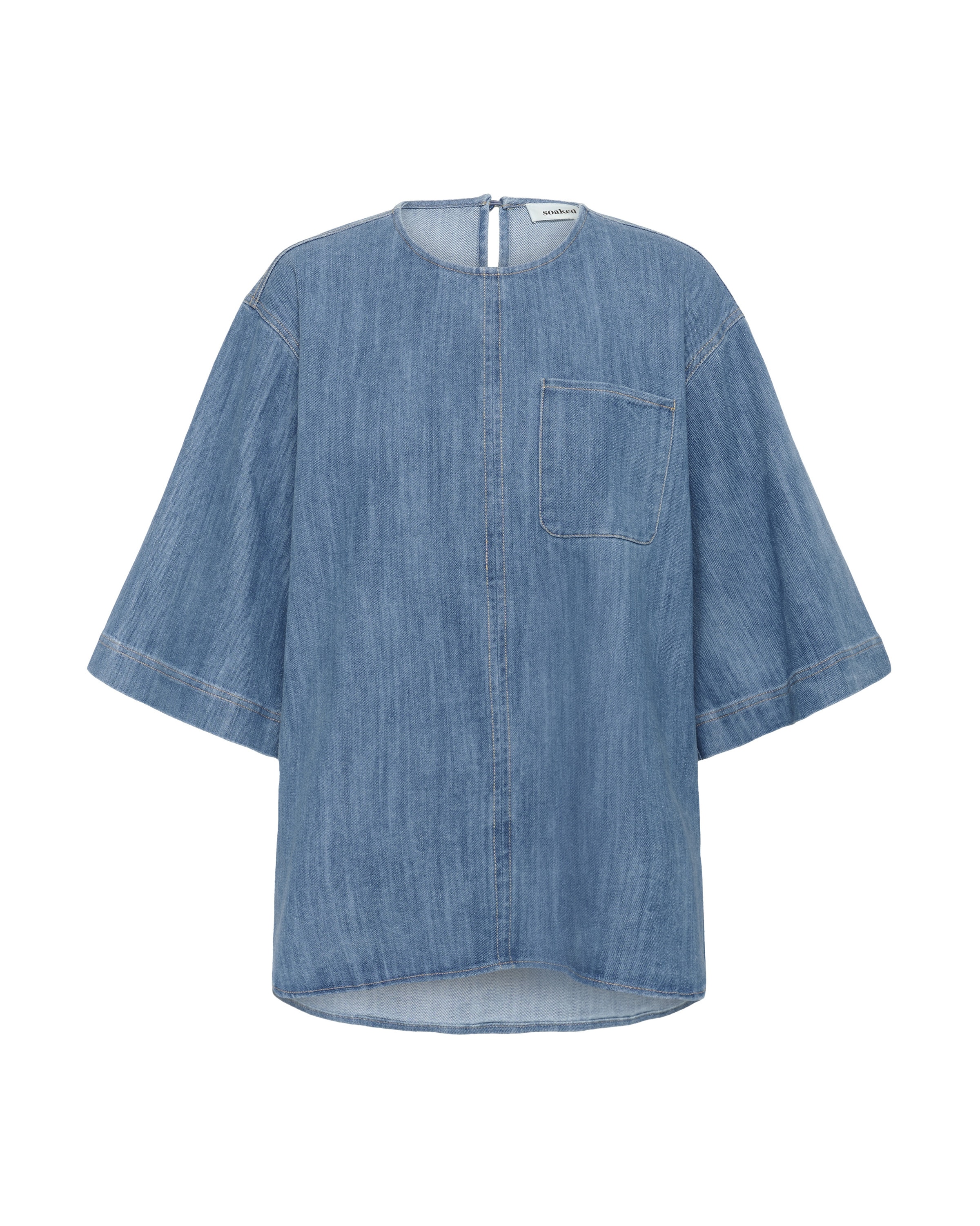 Chemisier 'SLNinnie Amilea' SOAKED IN LUXURY en bleu : devant