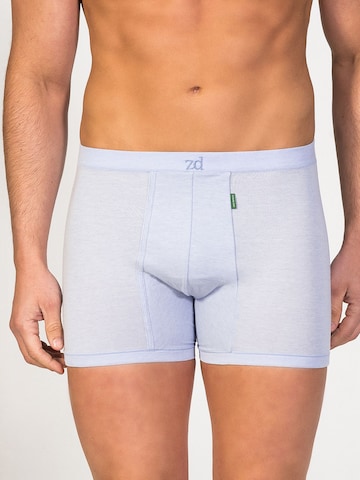 zd ZERO DEFECTS Boxer shorts 'Helios fly front boxer' in Blue: front