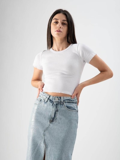 MND Shirt 'T-Shirt cropped basic'‌‌‌‌‌‌‌‌‌‌ in weiß, Produktansicht