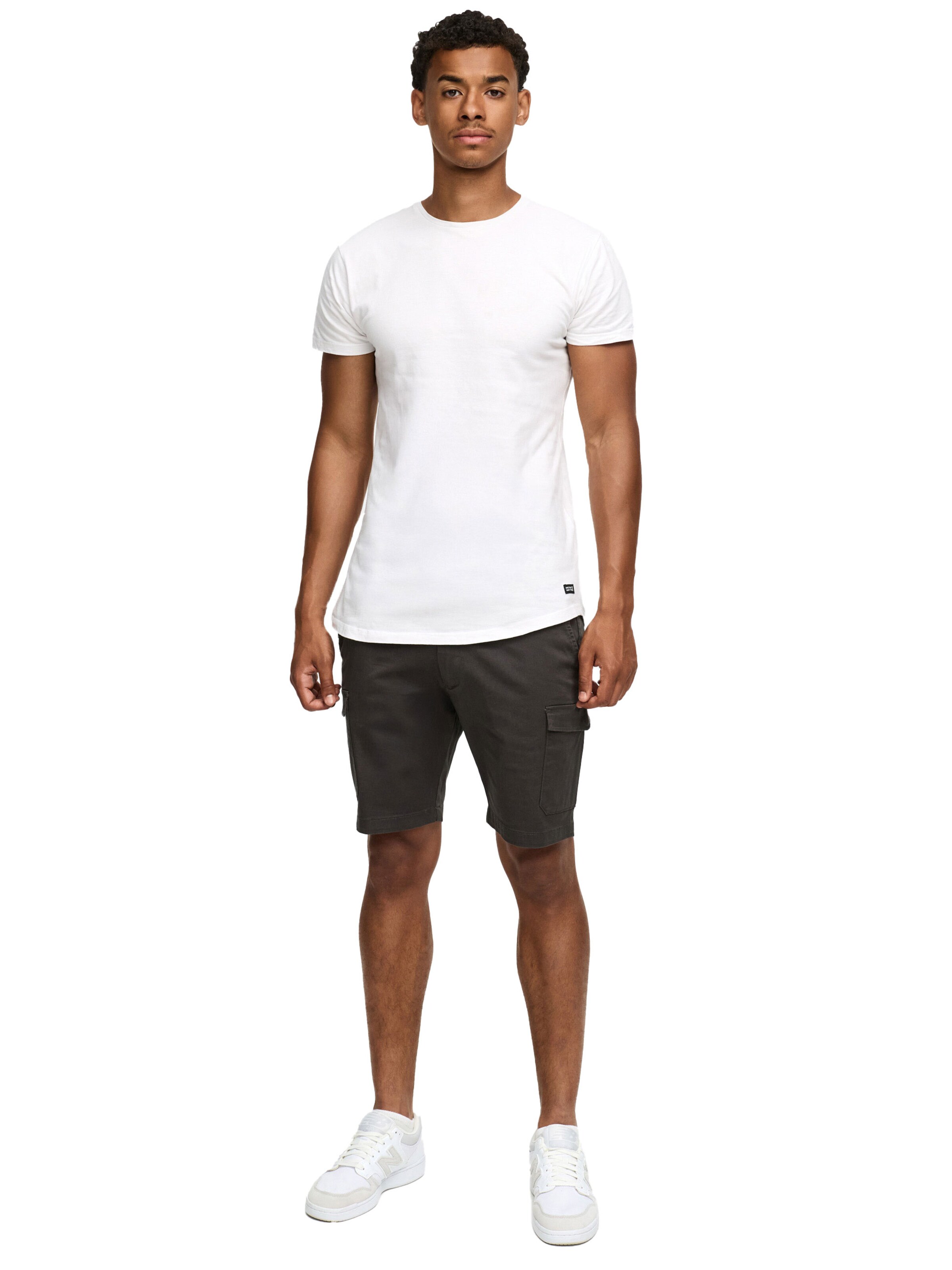 INDICODE Regular Cargohose 'Indicode Laulax'‌‌‌‌‌ in Grau