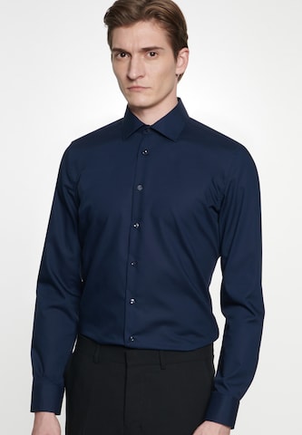 SEIDENSTICKER - Slim Fit Camisa clássica em azul