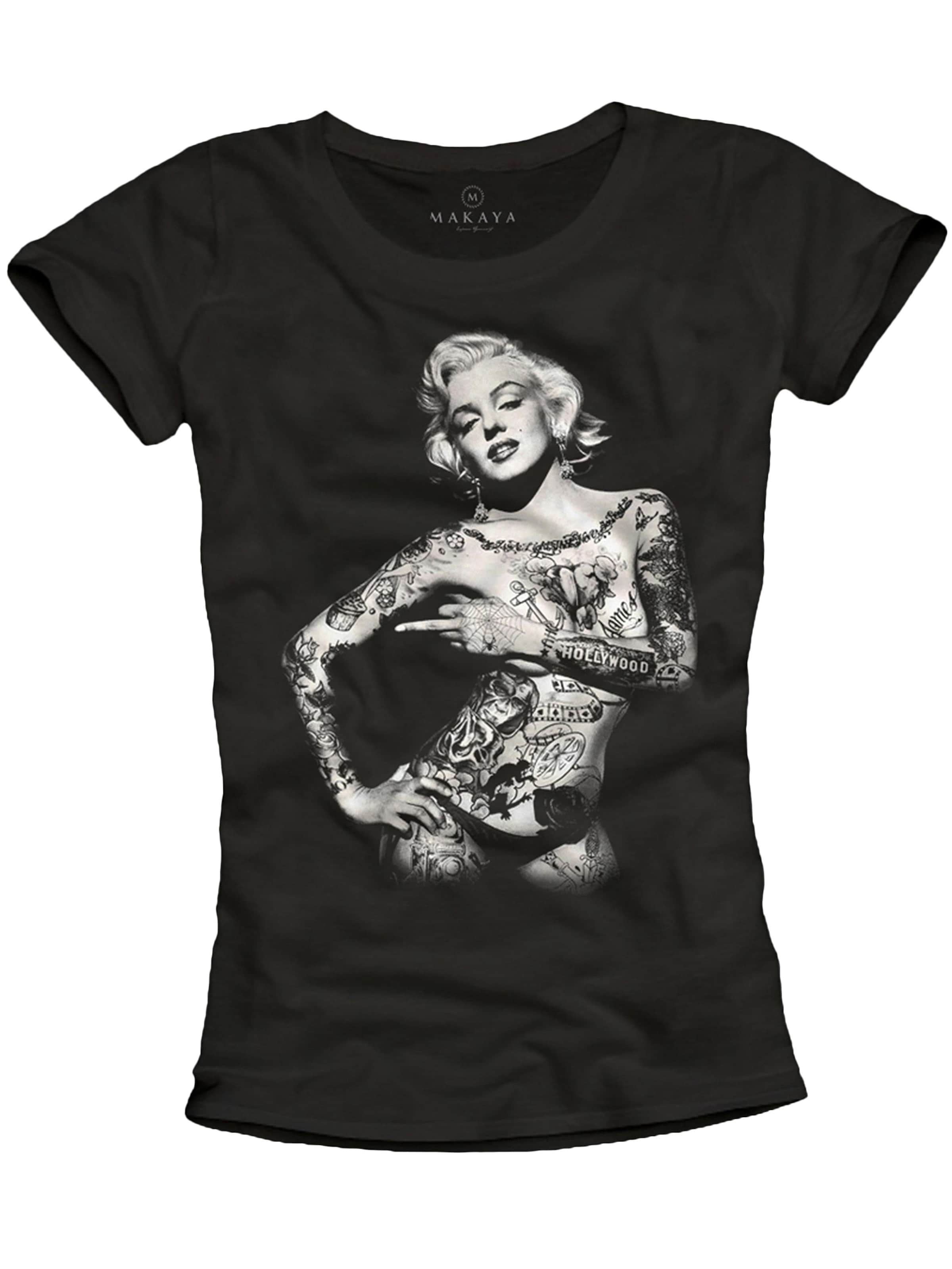 MAKAYA Shirt 'Mar. Tattoo' in Black: front