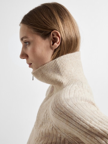 SELECTED FEMME Sweater 'Lulu Mika' in Beige