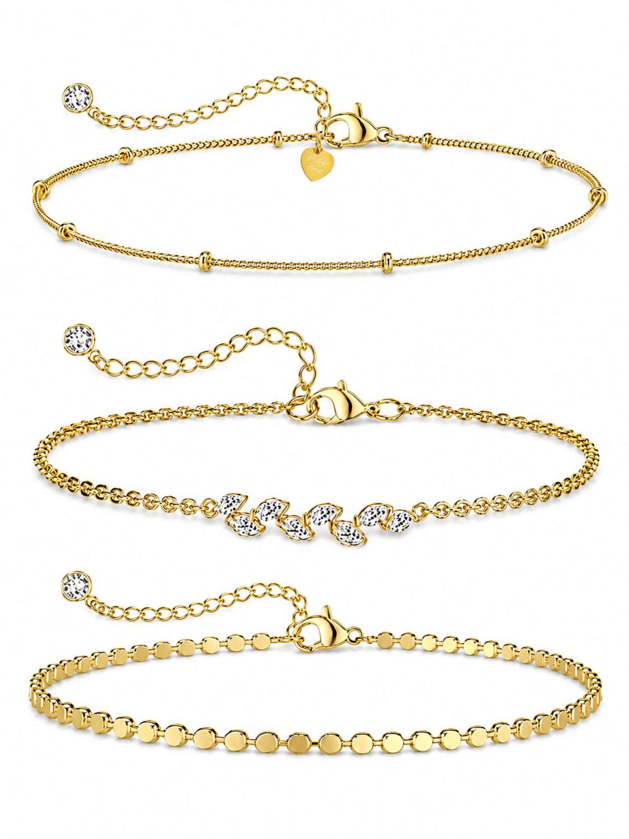 Alster Herz Foot jewelry 'Santorini' in Gold: front