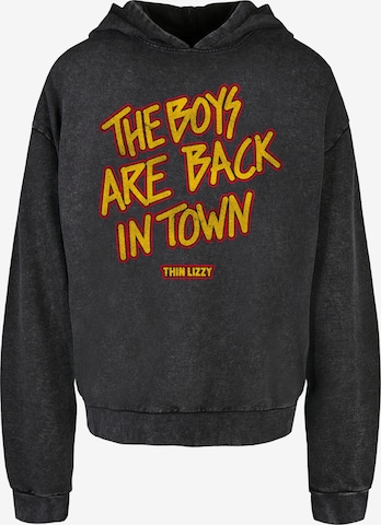 Merchcode Sweatshirt 'Thin Lizzy - The Boys Stacked' in Zwart: voorkant