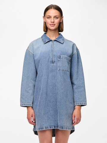 PIECES Shirt dress 'PCRene' in Blue: front