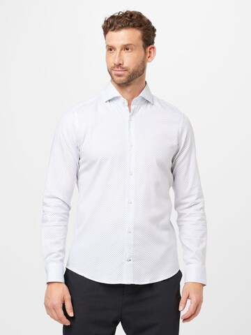 JOOP! Slim fit Button Up Shirt 'Paiton' in White: front