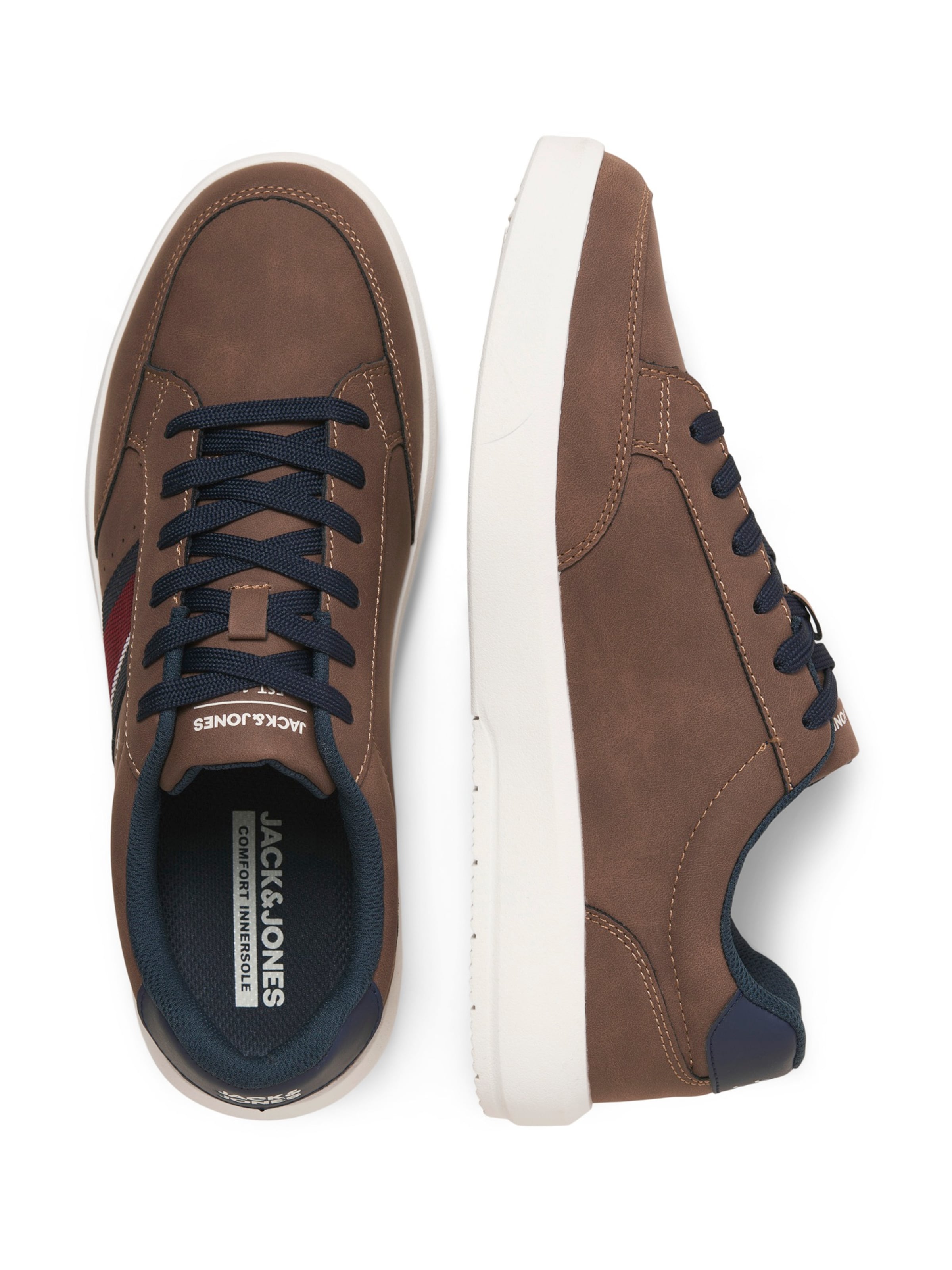 JACK & JONES Nizke superge 'JFWJOHNSON' | rjava barva
