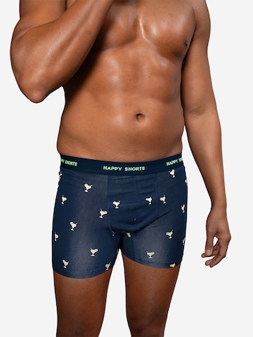 Happy Shorts - Boxers ' Fan-Prints ' em azul: frente