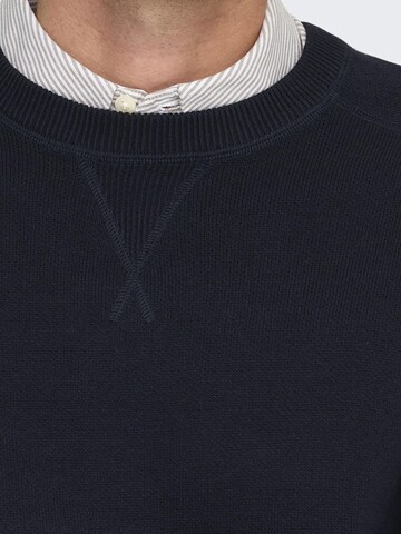 Only & Sons Sweater 'ONSPIN ' in Blue