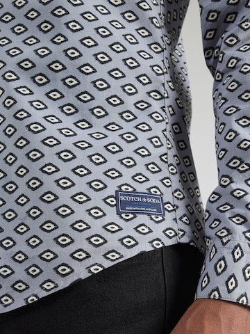 SCOTCH & SODA Slim fit Overhemd in Blauw