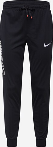 NIKE Tapered Workout Pants 'FC Libero' in Black: front