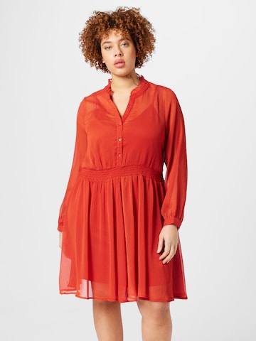 ABOUT YOU Curvy Košilové šaty 'Rea' – červená: přední strana