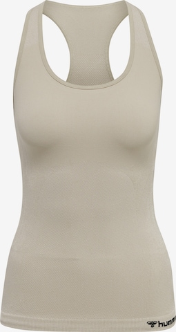 Hummel Sporttop in Beige: voorkant