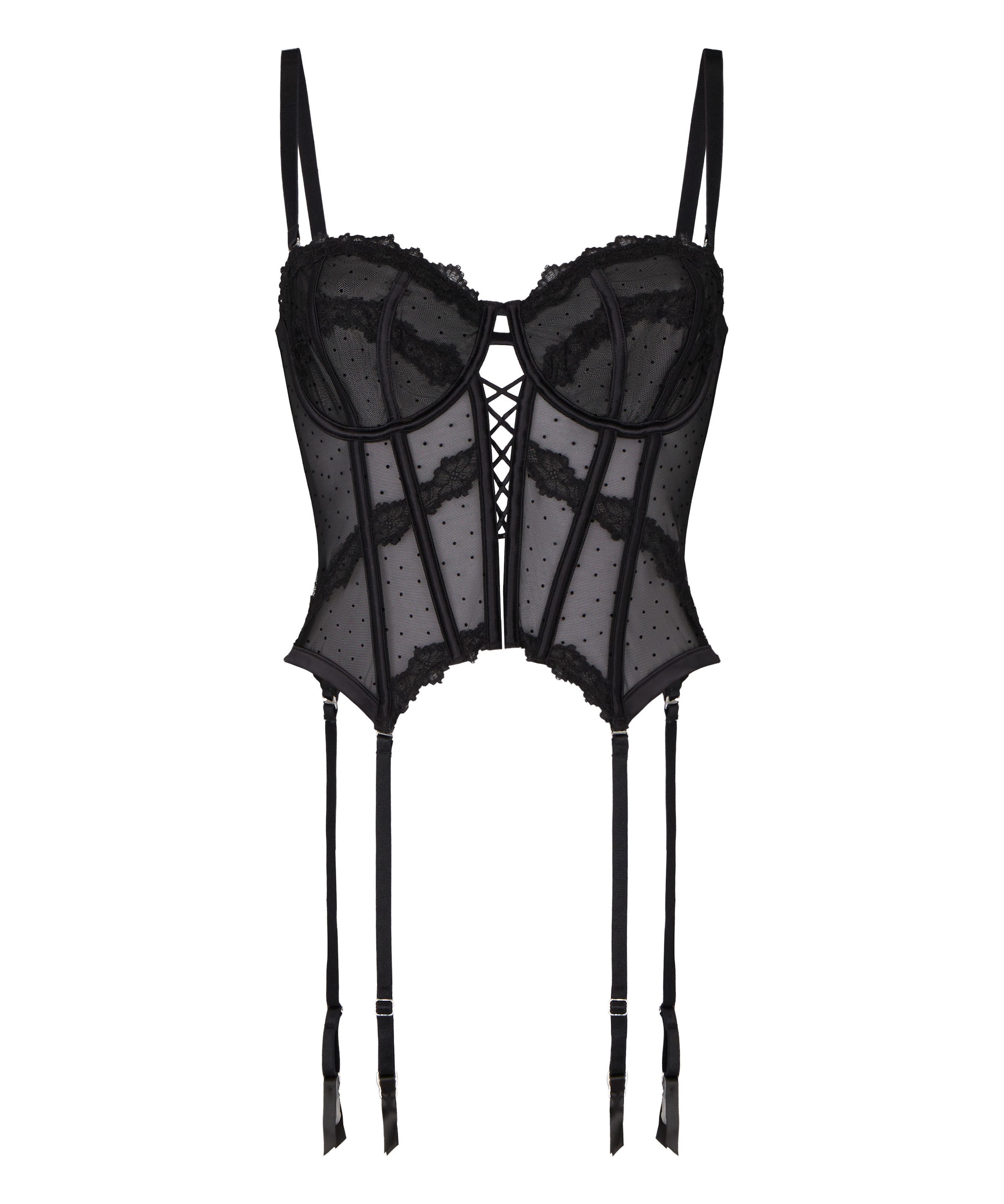 Hunkemöller Corsage 'Kat' in Schwarz: Vorderseite