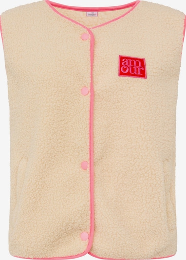 Zwillingsherz Fleeceweste Teddy Weste Patch in S in hellbeige, Produktansicht