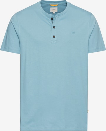 CAMEL ACTIVE Kurzarm Henley in Blau: Vorderseite