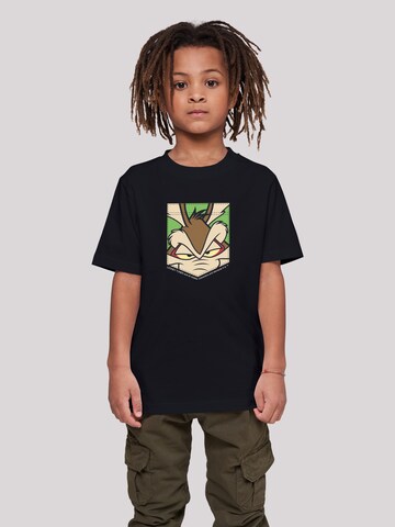 F4NT4STIC Shirt ' Looney Tunes Wile E Coyote Face Faux Pocket' in Black: front