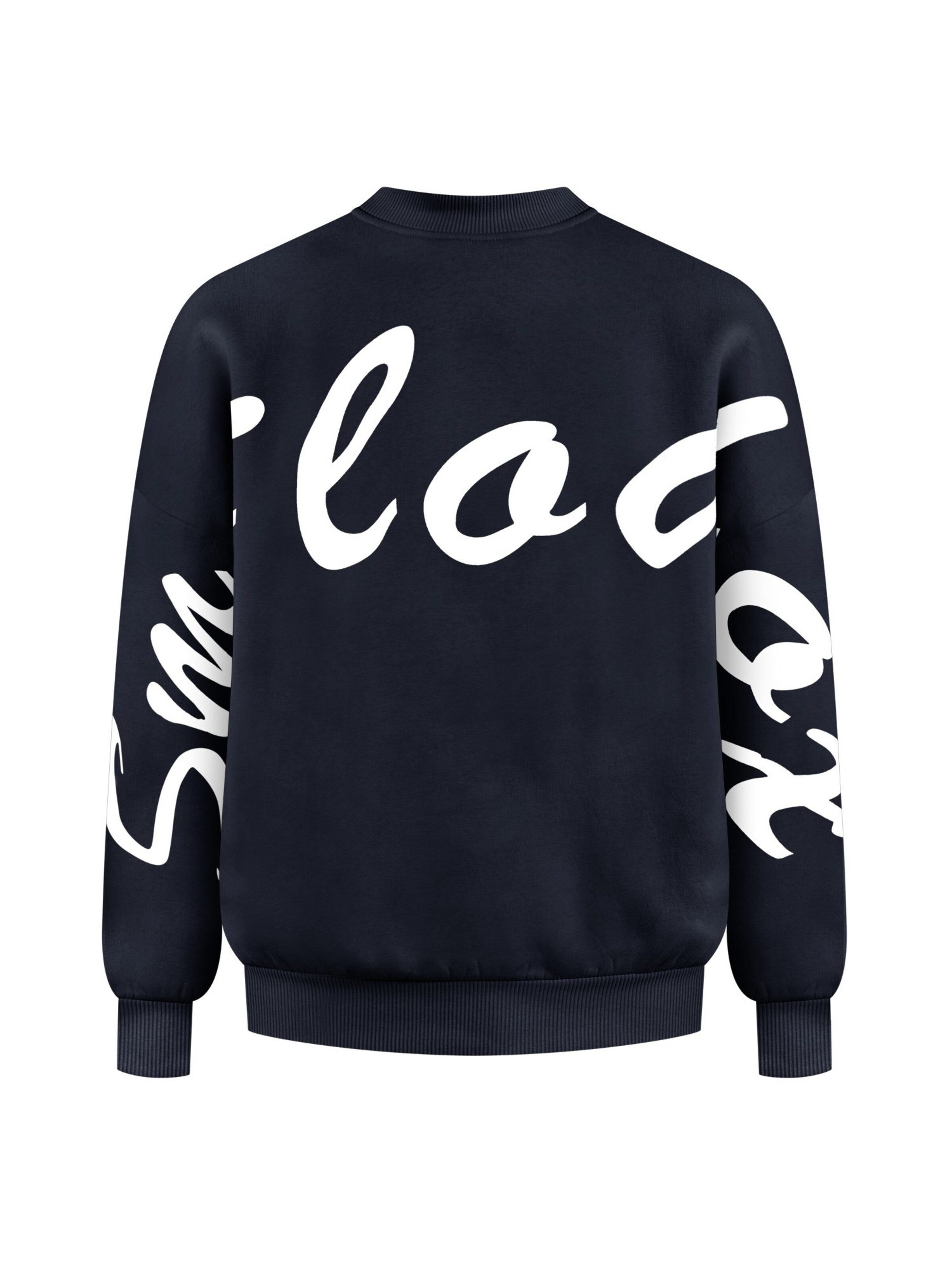 Smilodox Sweatshirt ' Liquid Brail ' in Blue: front