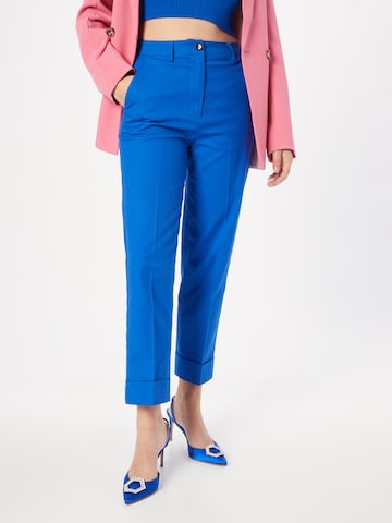 Sisley Regular Pleated Pants in Blue: front