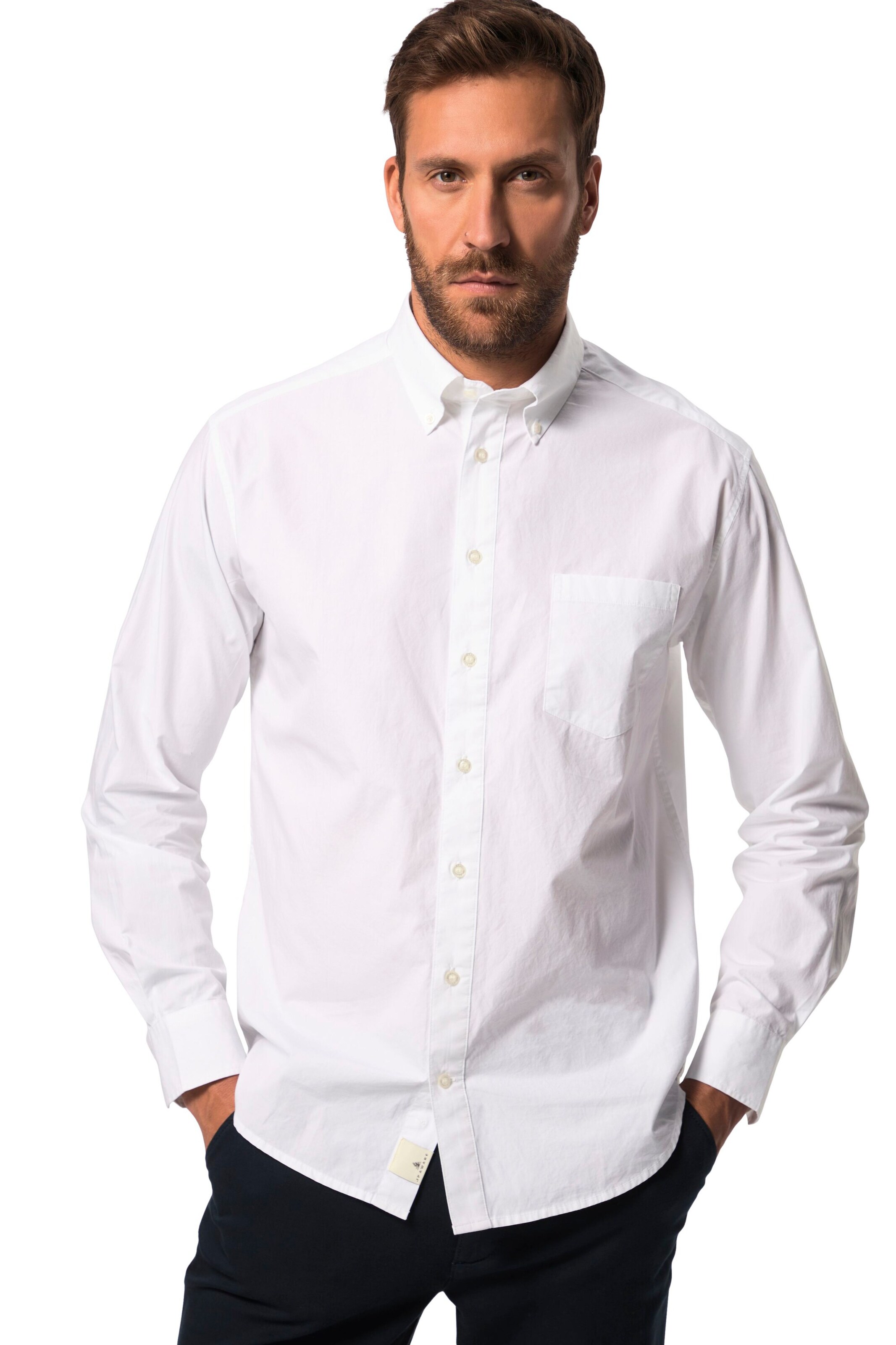 JP1880 Regular fit Button Up Shirt in White: front