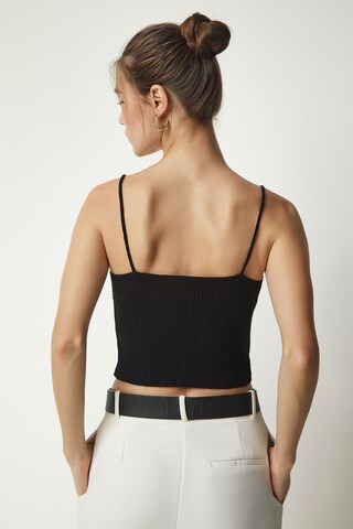 Happiness İstanbul Gebreid vest in Zwart