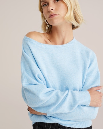 WE Fashion Neulepaita värissä sininen