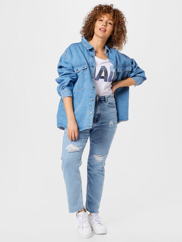 Nasty Gal Plus Between-Season Jacket in Blue